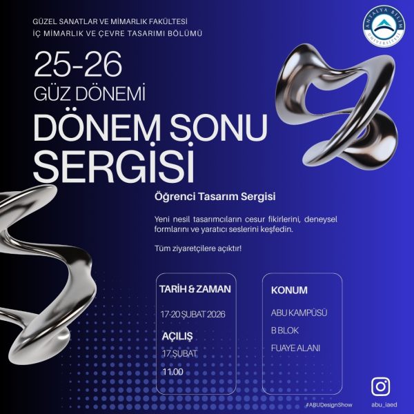 25–26 Fall Semester Final Exhibition – Student Design Showcase