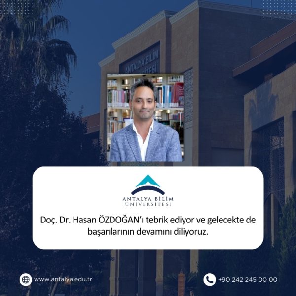 Academic Achievement of Assoc. Prof. Dr. Hasan ÖZDOĞAN