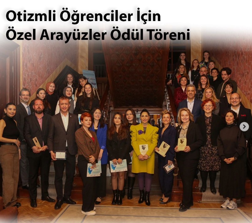 “Otizmli Öğrenciler için Özel Arayüzler” Yarışmasında Birinci Olan Öğrencilerimiz