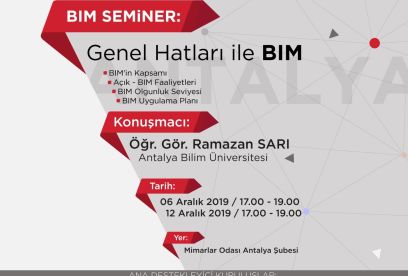 DEPARTMENT OF ARCHITECTURE LEC. RAMAZAN SARI BIM4TURKEY SEMINARS