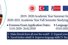 ERASMUS MOBILITY PROGRAM FOR 2020-2021 ACADEMIC YEAR ENGLISH LANGUAGE EXAM ANNOUNCEMENT